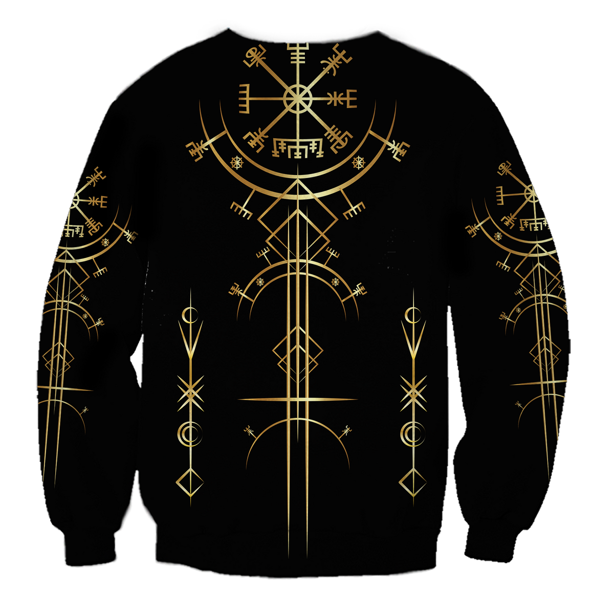 Viking Helm of Awe Gold Art Sweatshirt LT12 - Wonder Print Shop