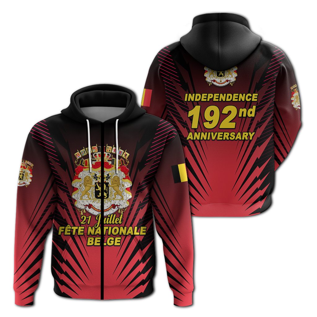 Belgium Independence Day Hoodie Coat Of Arms LT12 - Wonder Print Shop