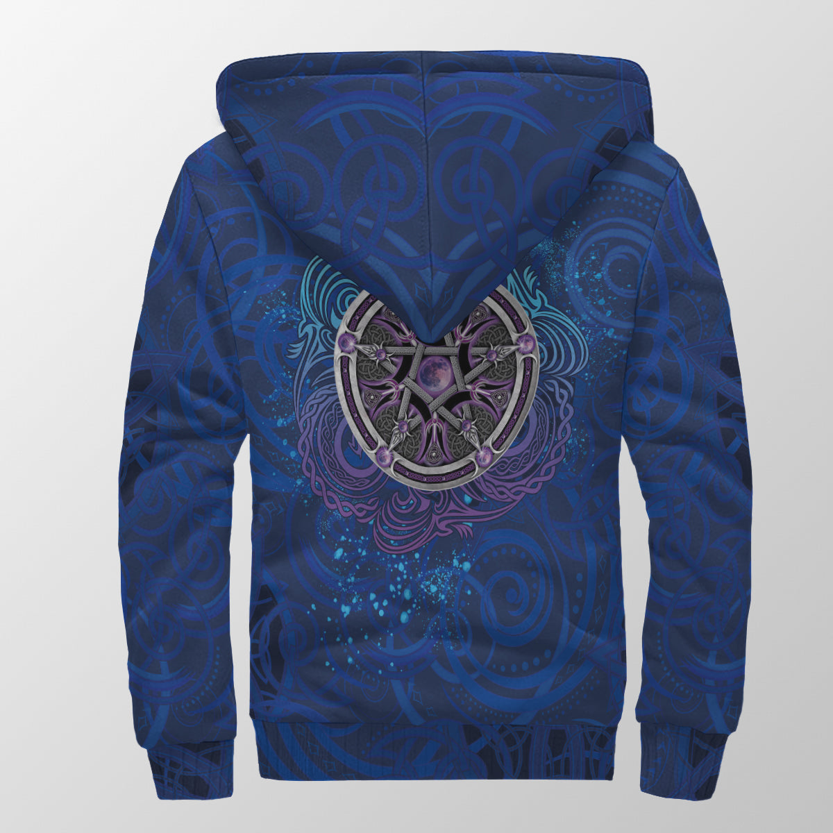 Celtic Pentagram With Triskele Sherpa Hoodie LT12 - Wonder Print Shop