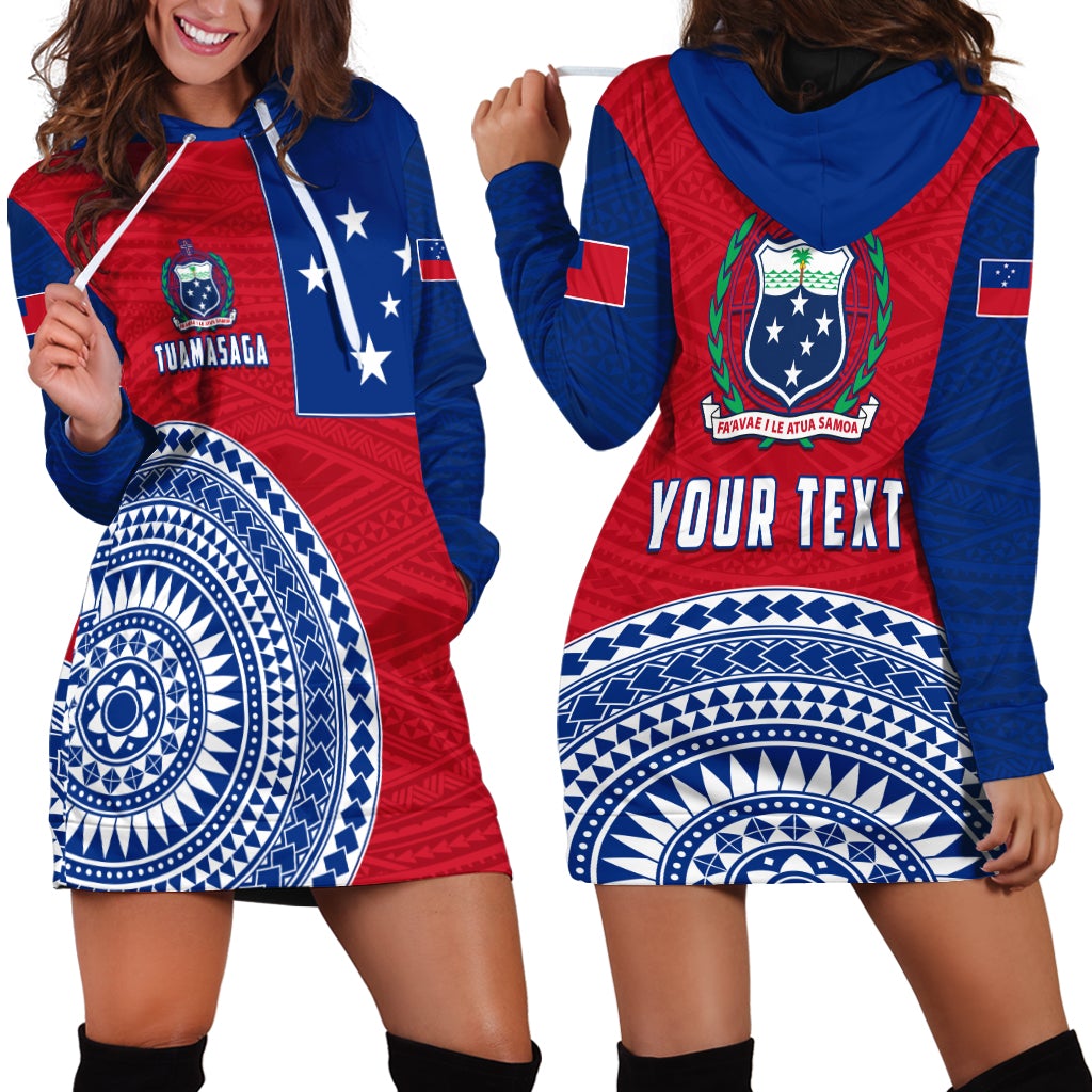 (Custom Personalised) Tuamasaga Samoa Hoodie Dress Polynesian Pattern LT13 - Wonder Print Shop