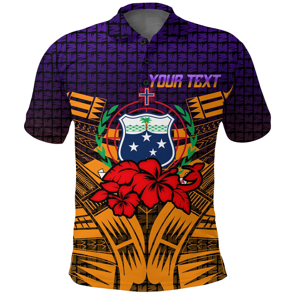 Samoa Polo Shirt Hibiscus With Tribal LT12 - Wonder Print Shop