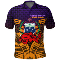 Samoa Polo Shirt Hibiscus With Tribal LT12 - Wonder Print Shop