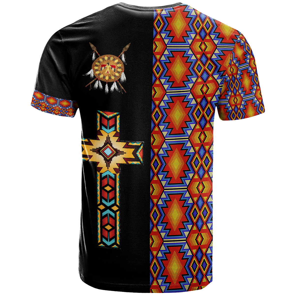 Native American Navajo Cross Heritage T Shirt LT12 - Wonder Print Shop