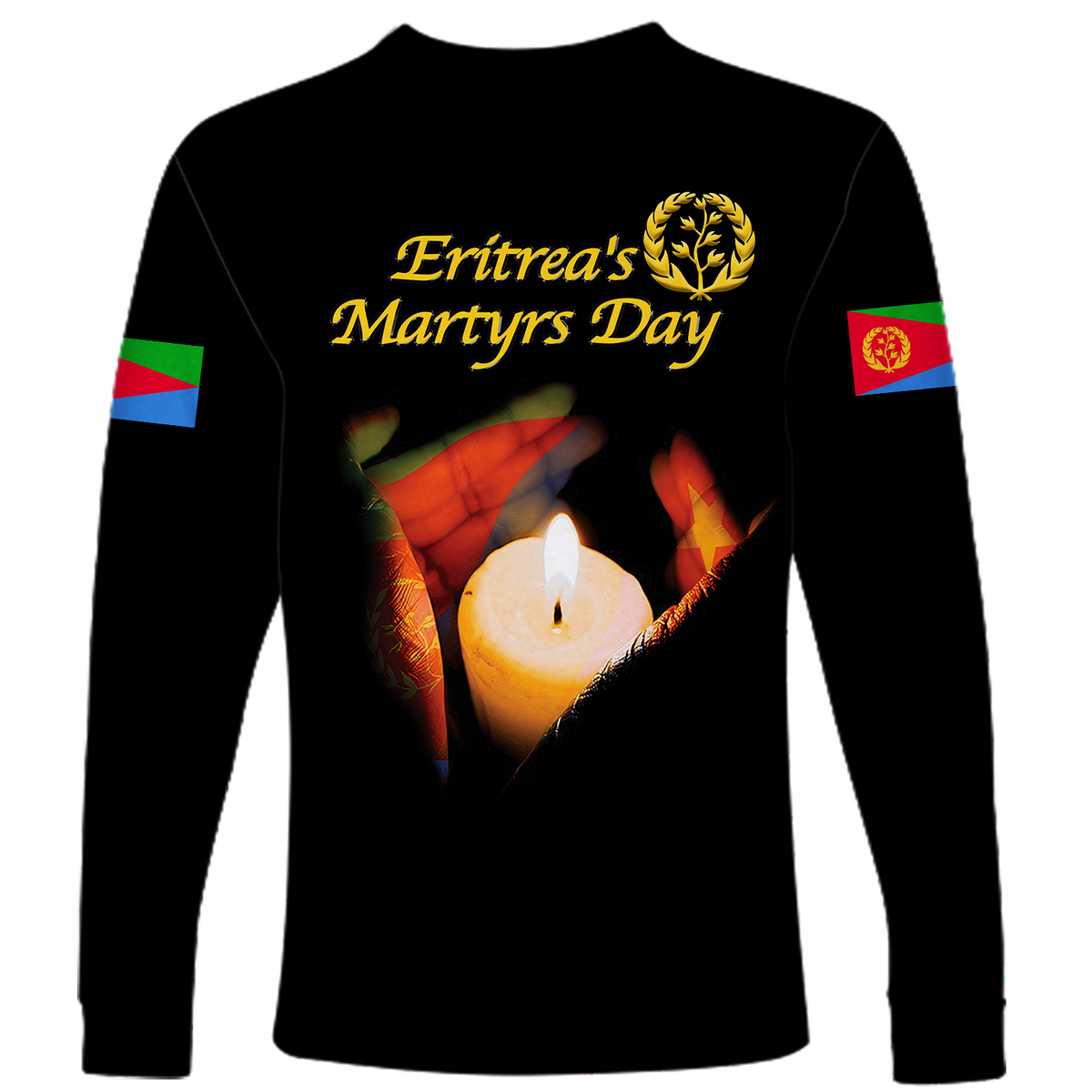 Custom Eritrea Martyrs Day Candle Vigil Long Sleeve Shirt LT12 - Wonder Print Shop