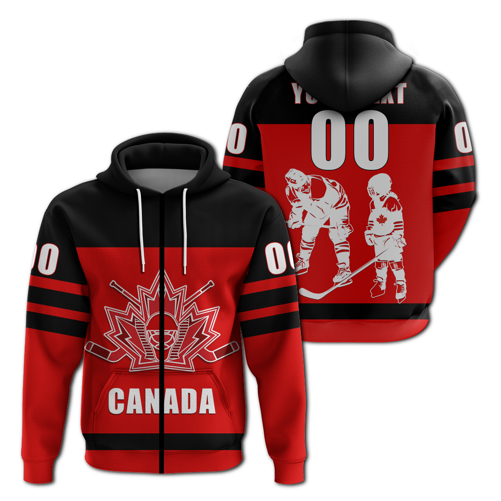 Custom Canada Hockey Team Supporter Fathers Day Hoodie LT12 - Wonder Print Shop