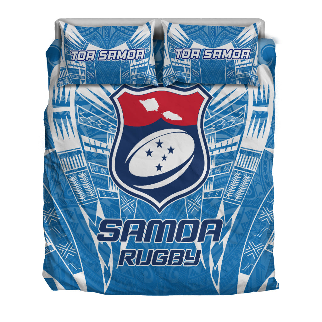 Samoa Rugby Toa Samoa Blue Style Bedding Set - LT2 - Wonder Print Shop