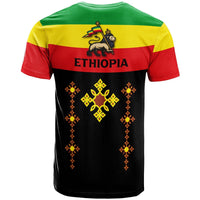 Ethiopia Cross With Flag T Shirt LT12 - Wonder Print Shop