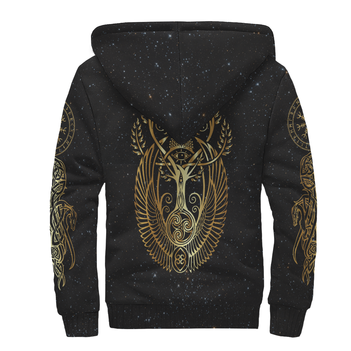 Viking Yggdrasil Tree Of Life Odin Sherpa Hoodie LT12 - Wonder Print Shop