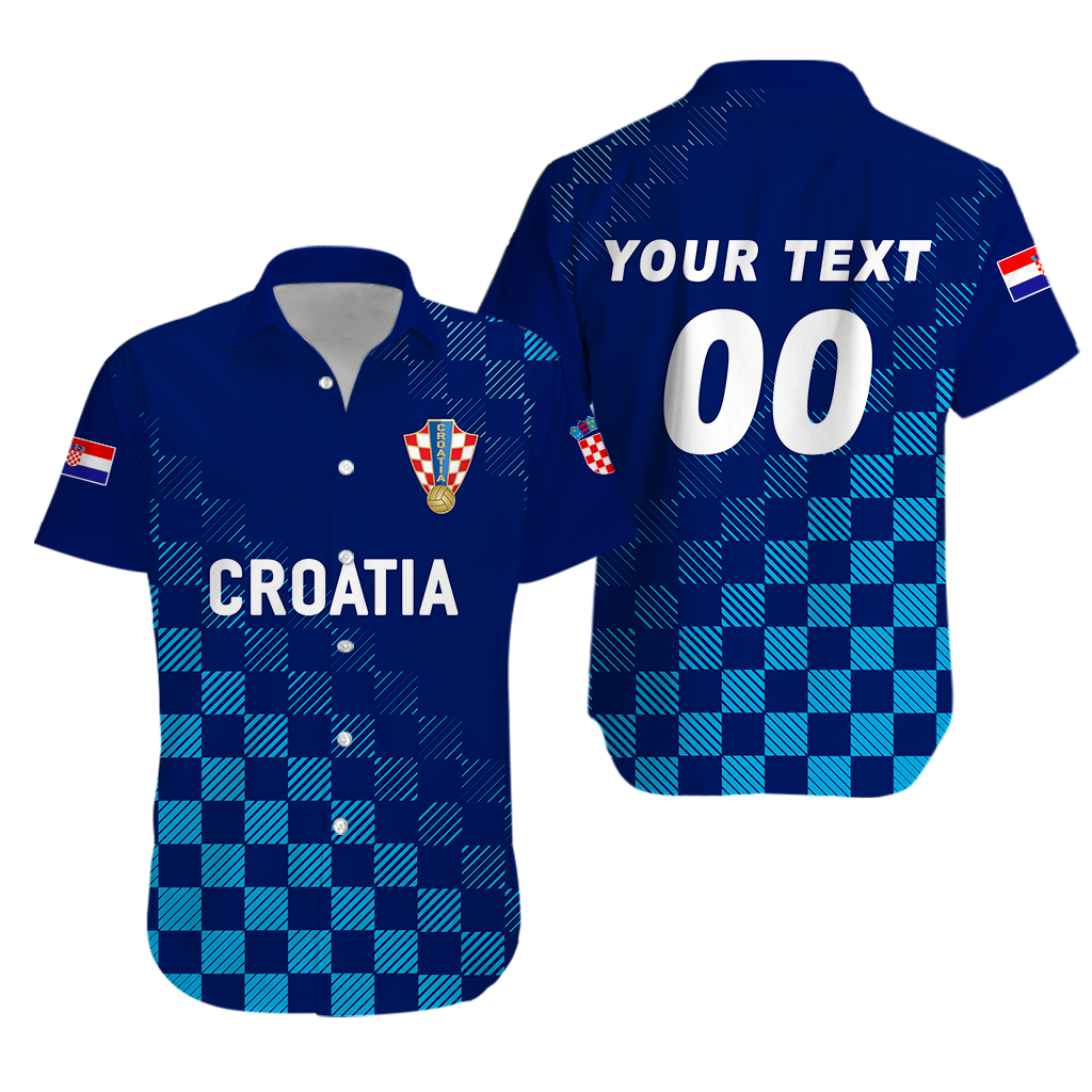 (Custom Personalised) Croatia Football World Cup 2022 Champions Pride Hawaiian Shirt Blue - LT12 - Wonder Print Shop