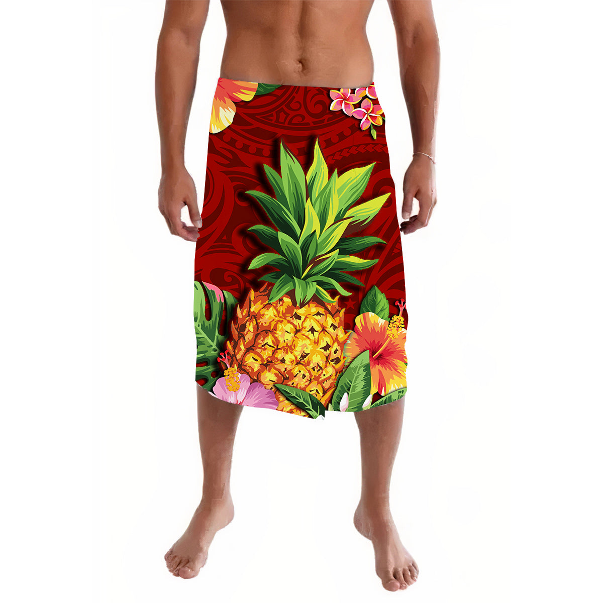 Hawaii Lavalava Polynesia Red Pineapple LT13 - Wonder Print Shop