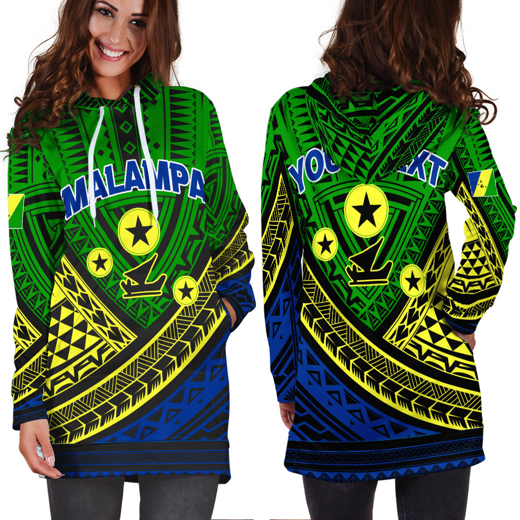 Custom Personalised Vanuatu Malampa Province Tribal Pattern Hoodie Dress LT12 - Wonder Print Shop