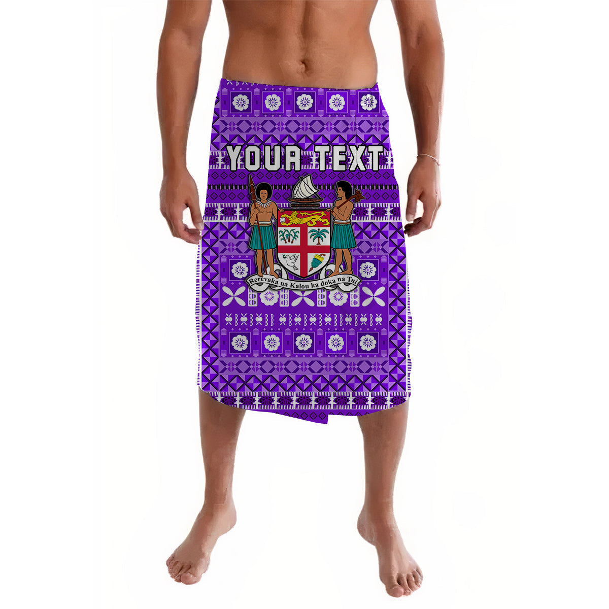 Custom Personalised Fiji Lavalava Purple Tapa Pattern LT13 - Wonder Print Shop
