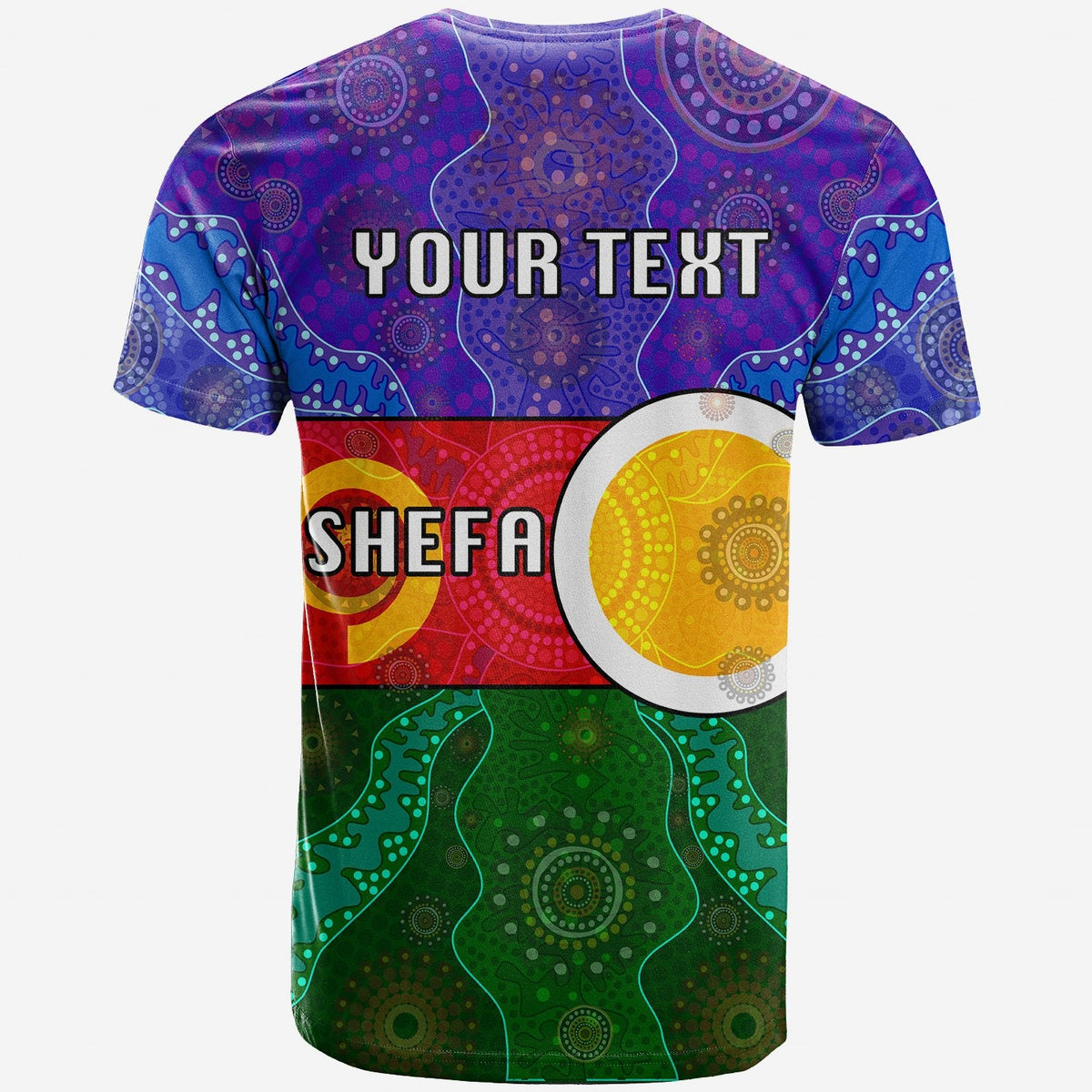 (CustCustom Shefa Province T Shirt Aboriginal Patterns LT20 - Wonder Print Shop