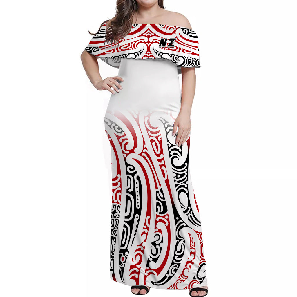 new-zealand-off-shoulder-long-dress-maori-nz-unique-red