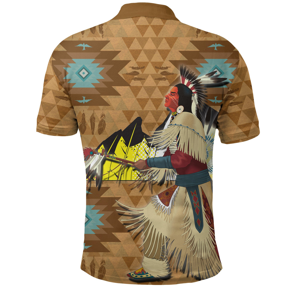 Native American Polo Shirt Indigenous Chief LT12 - Wonder Print Shop