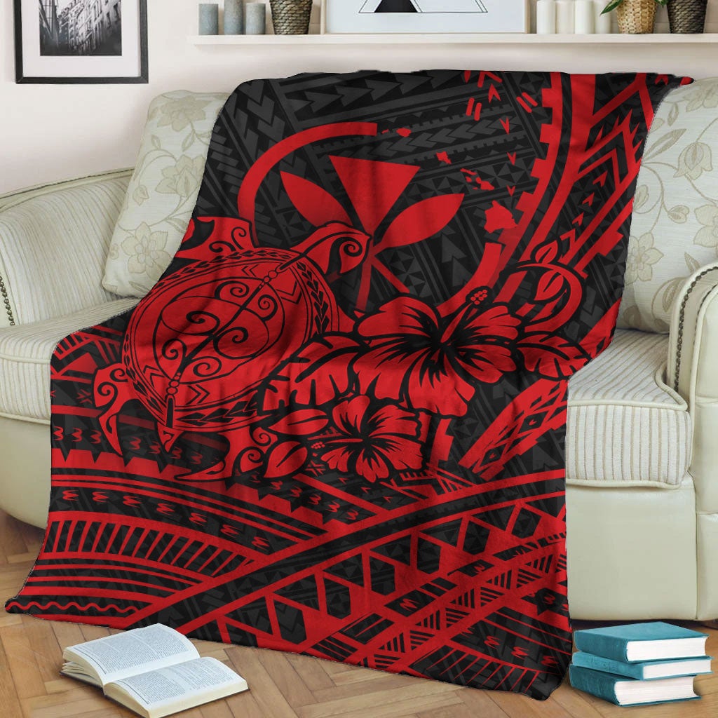 hawaii-turtle-with-hibiscus-tribal-red-blanket