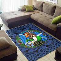 Scotland Highlander Men with Traditional Bagpipes Area Rug - Wonder Print Shop