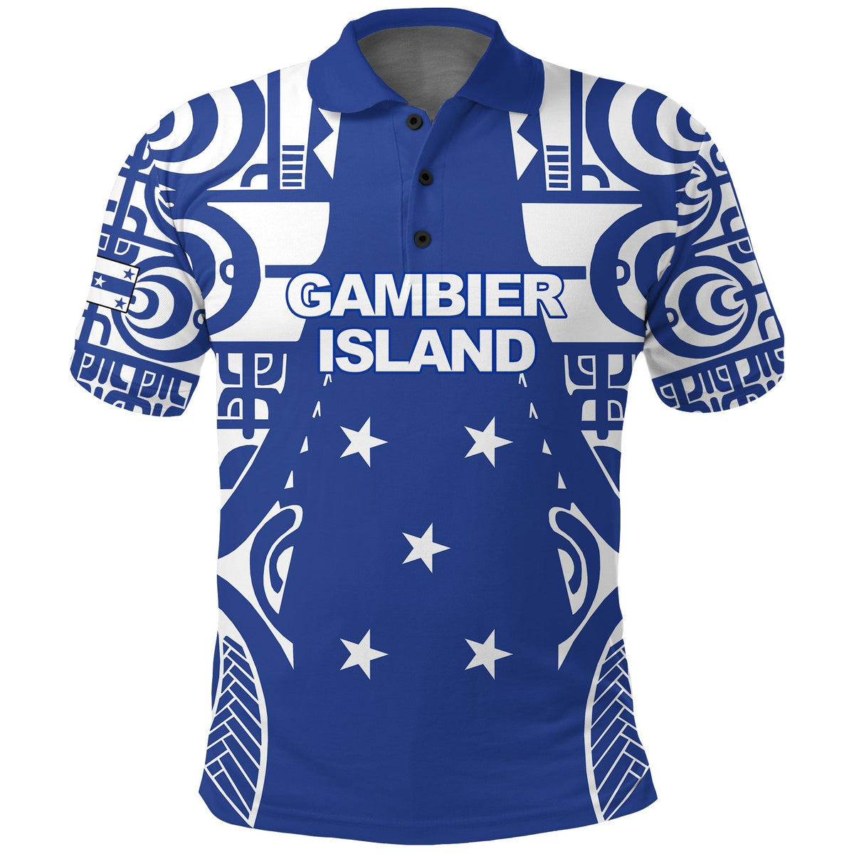 Custom Gambier Islands Tribal Polo Shirt LT12 - Wonder Print Shop