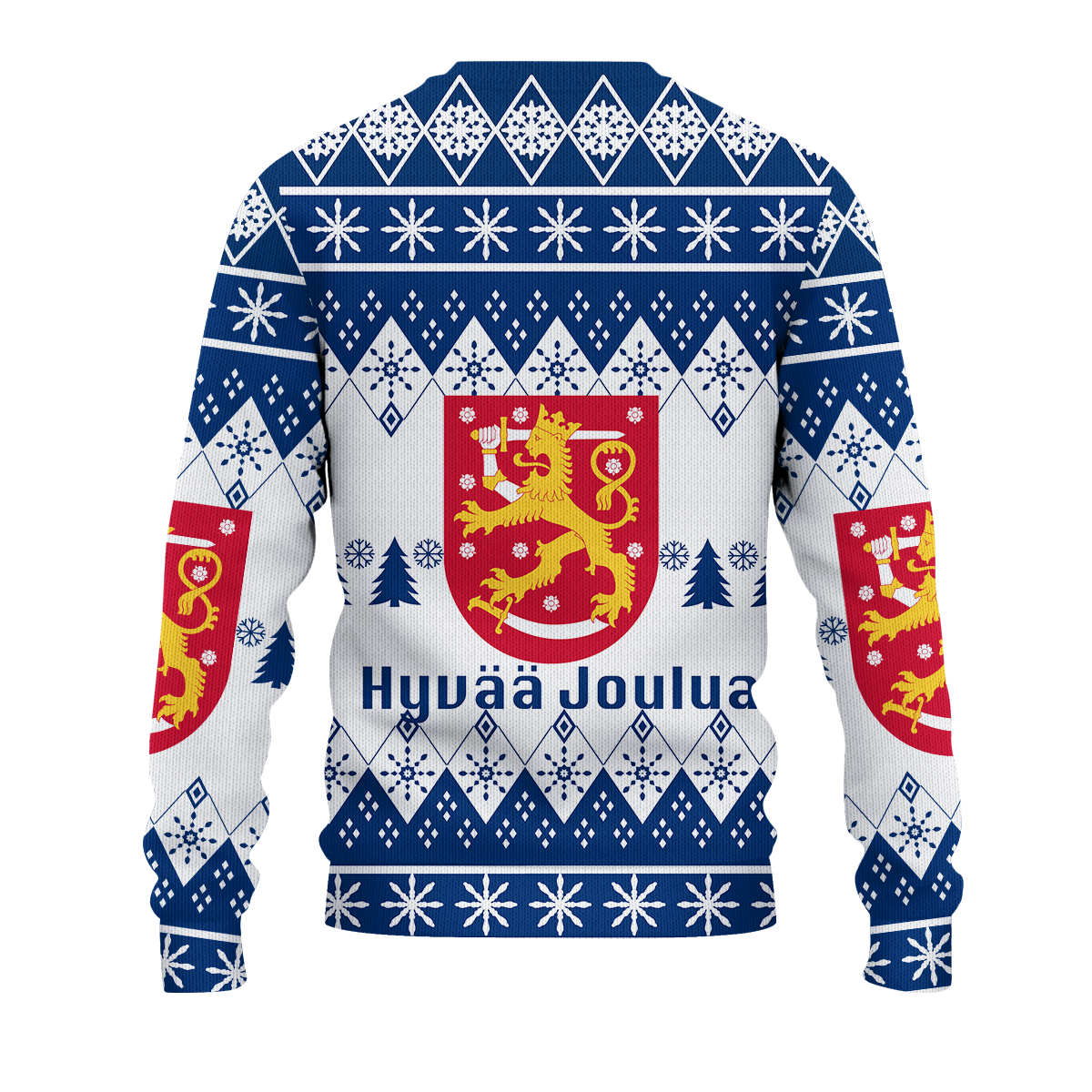 Finland Christmas Hyvaa joulua Ugly Pattern Sweatshirt - LT12 - Wonder Print Shop