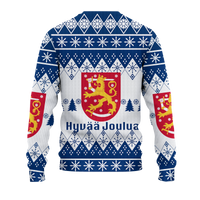 Finland Christmas Hyvaa joulua Ugly Pattern Sweatshirt - LT12 - Wonder Print Shop