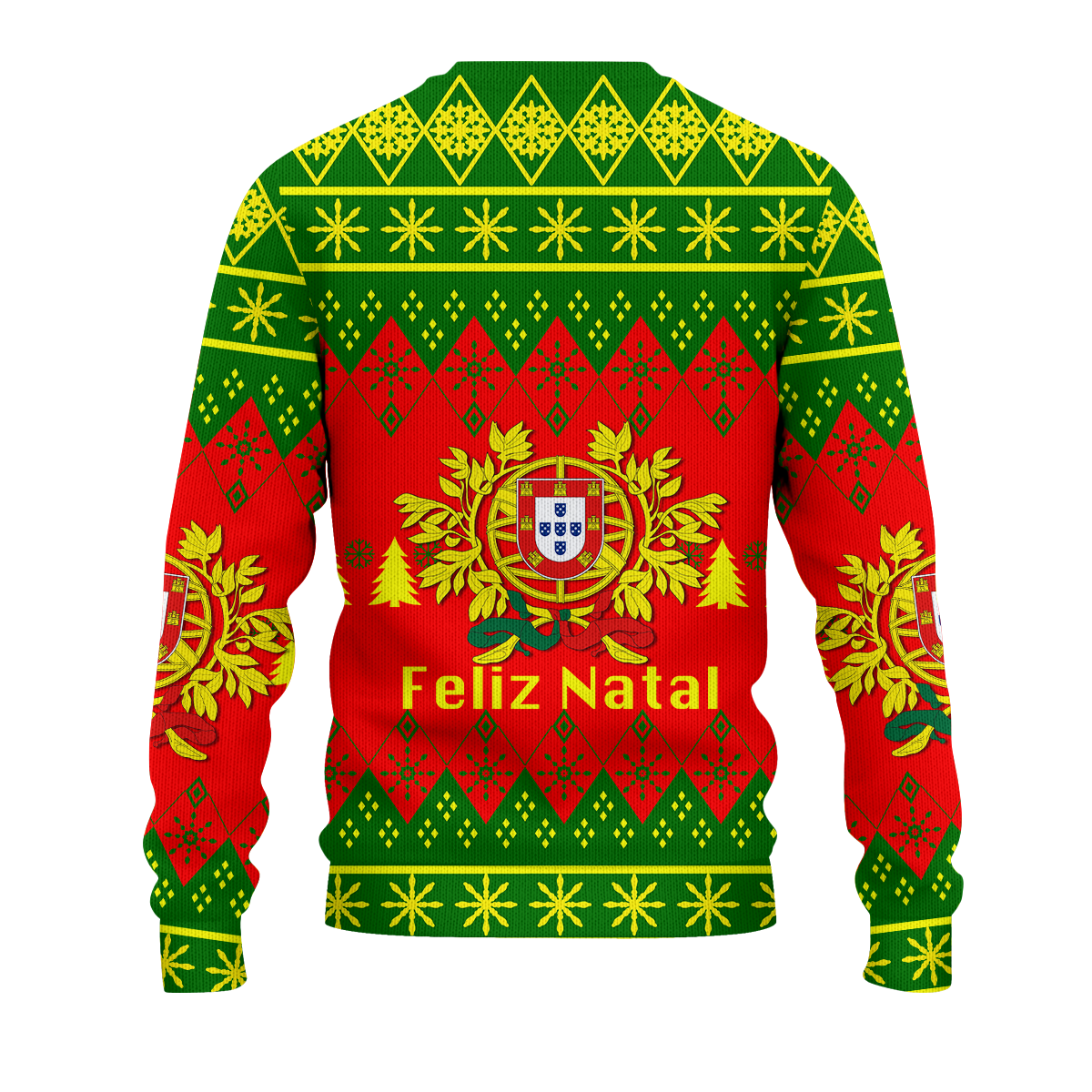 Portugal Christmas Feliz Natal Ugly Pattern Sweatshirt - LT12 - Wonder Print Shop