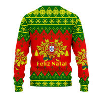 Portugal Christmas Feliz Natal Ugly Pattern Sweatshirt - LT12 - Wonder Print Shop