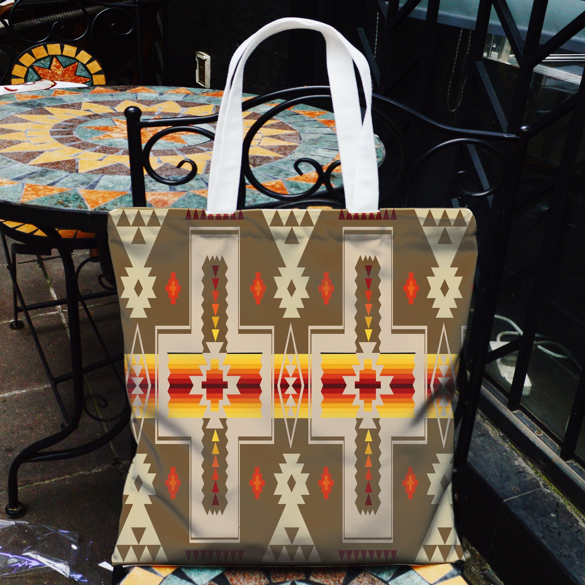 light-brown-tribe-design-native-american-pocket-canvas-bag