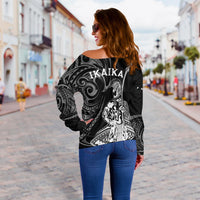 Hawaii Ikaika Warrior Women Off Shoulder Sweater LT2 - Wonder Print Shop