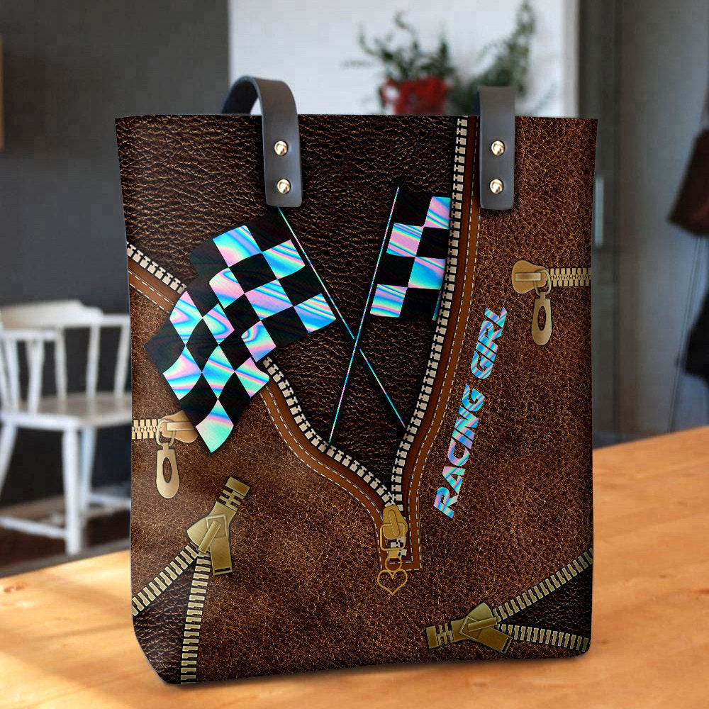 racing-checkered-waving-flag-leather-hand-bag
