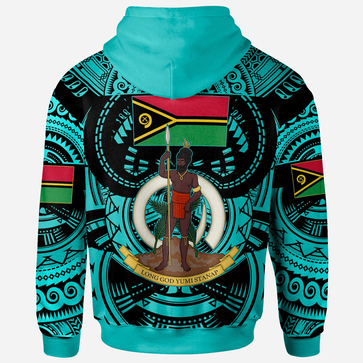 Vanuatu Hoodie Vanuatu Polynesian Culture Pride Turquoise Hoodie LT10 - Wonder Print Shop
