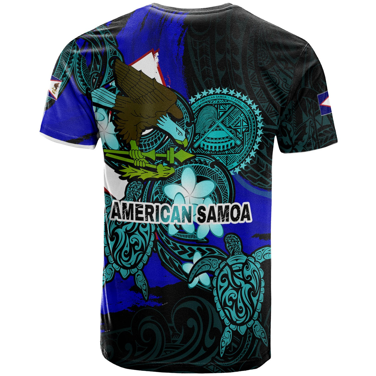 American Samoa T Shirt American Samoa Independence Day With Bald Eagle And Polynesian Patterns LT10 - Wonder Print Shop