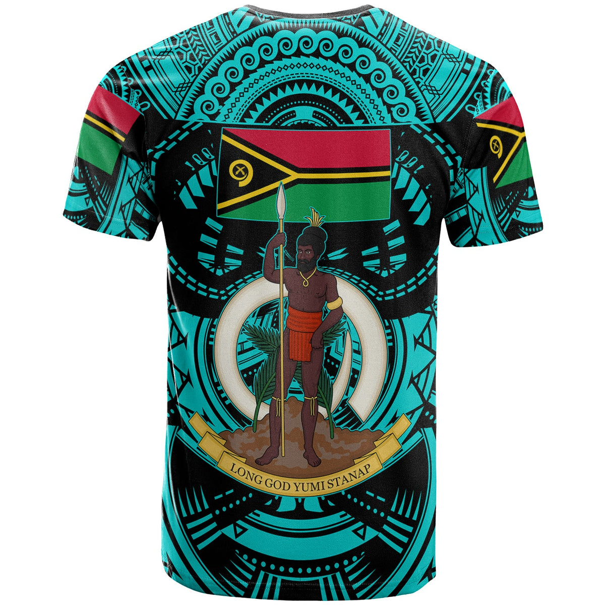 Vanuatu T Shirt Custom Vanuatu Polynesian Culture Pride Turquoise T Shirt LT10 - Wonder Print Shop