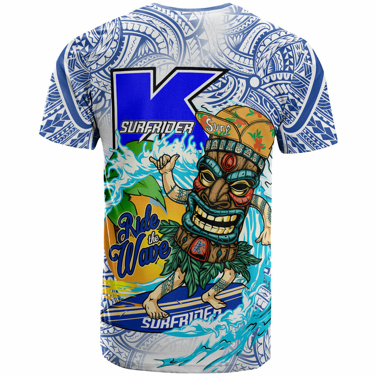 Custom Hawaii Polynesian T Shirt Kailua High School Tiki Tribal Surfriders Polynesian Culture LT10 - Wonder Print Shop