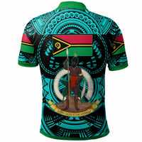 Vanuatu Polo Shirt Custom Vanuatu Polynesian Culture Pride Turquoise Polo Shirt LT10 - Wonder Print Shop