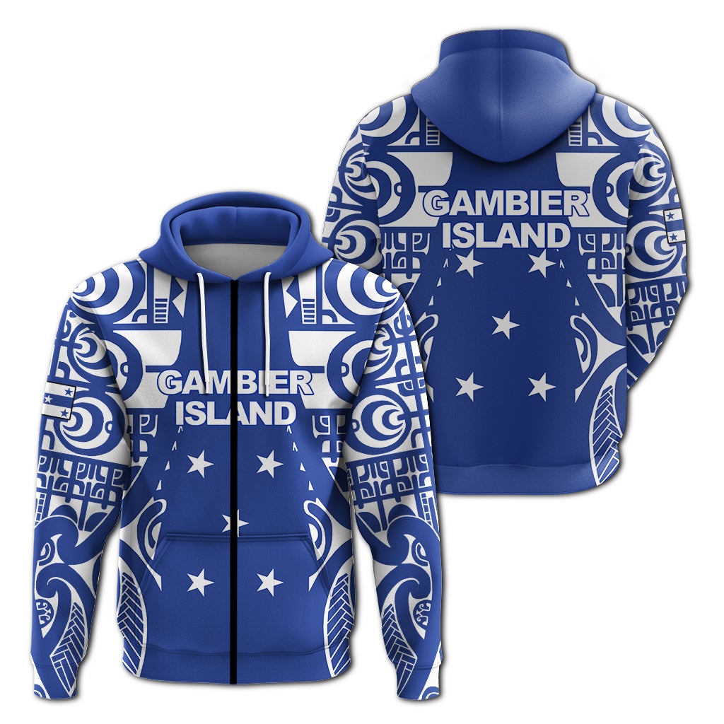 Gambier Islands Tribal Tattoo Hoodie LT12 - Wonder Print Shop