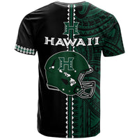 Hawaii Kakau Warrior Football T Shirt LT12 - Wonder Print Shop