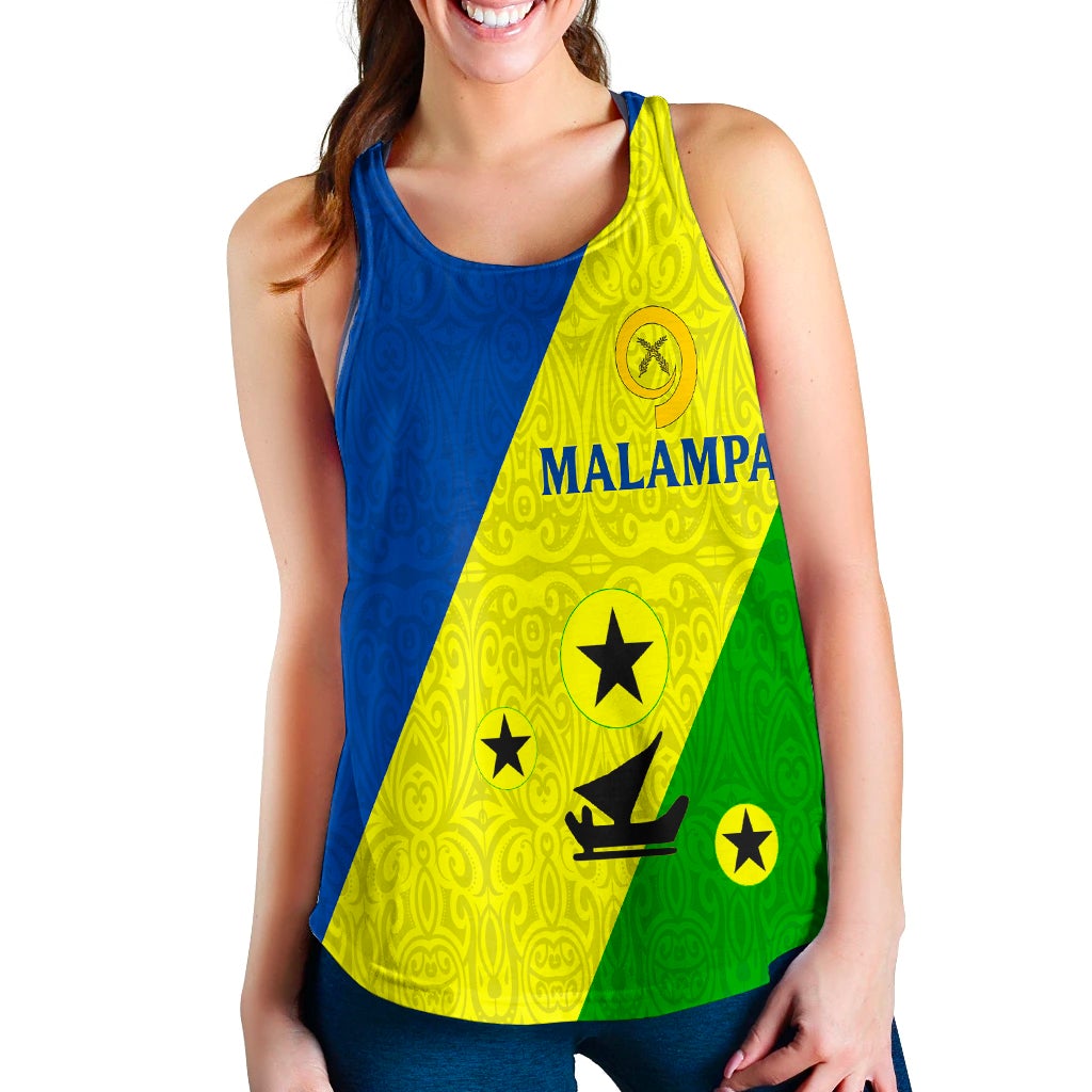 Vanuatu Malampa Province Women Tank Top Flag Style LT12 - Wonder Print Shop