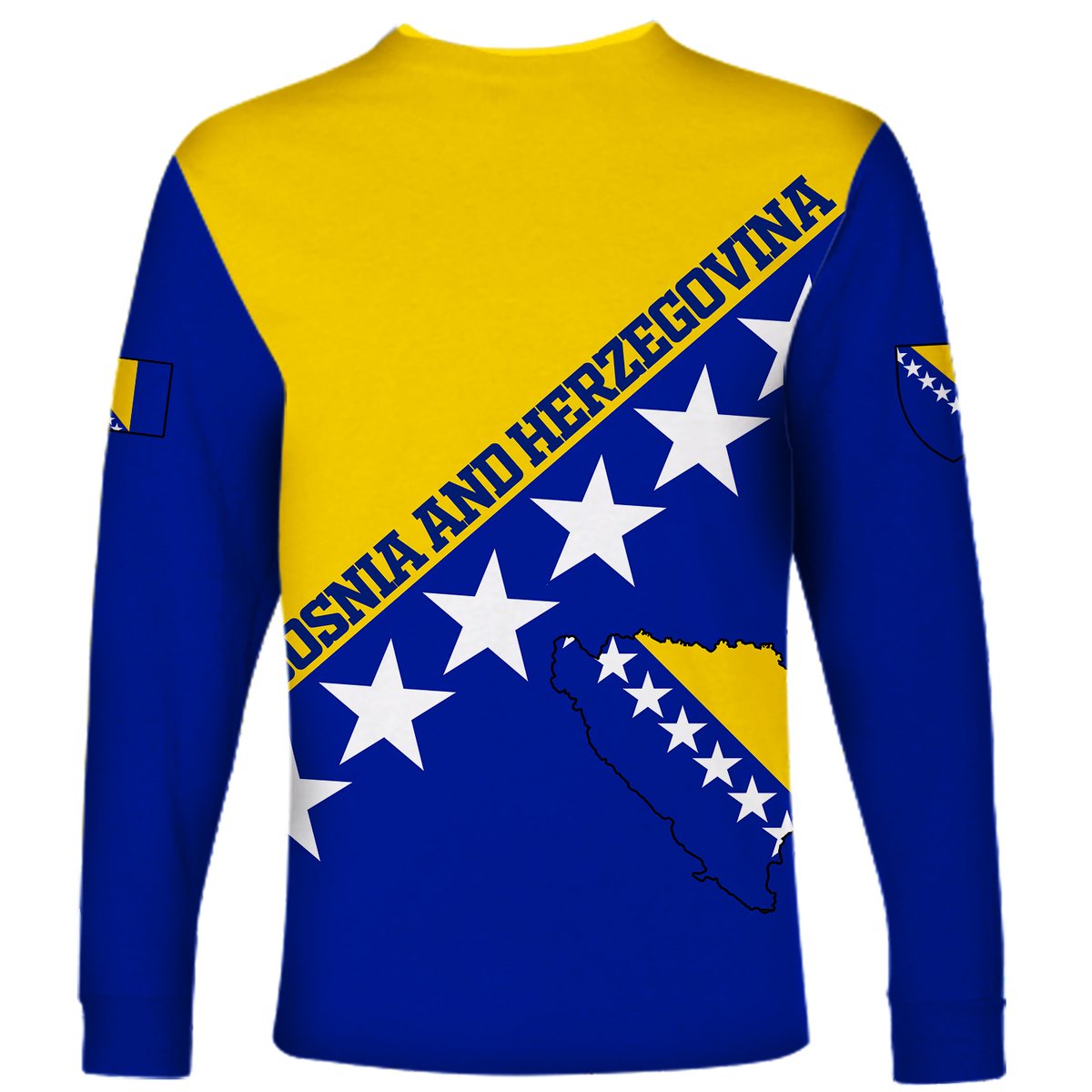 Bosnia and Herzegovina Pride Long Sleeve Shirt LT12 - Wonder Print Shop