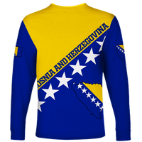 Bosnia and Herzegovina Pride Long Sleeve Shirt LT12 - Wonder Print Shop