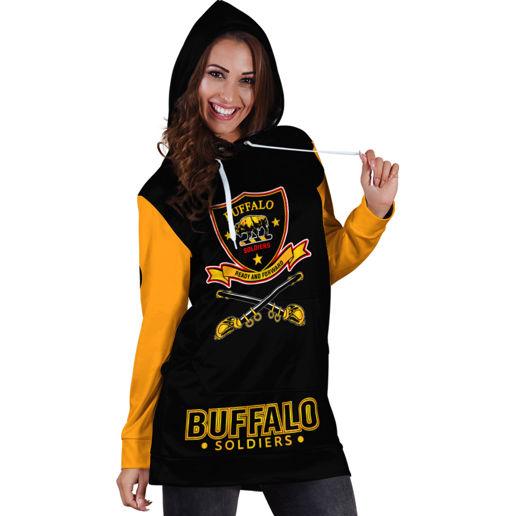 (Custom Personalied) Buffalo Soldiers African American Legend Of The Black Soldiers Hoodie Dress - LT2 - Wonder Print Shop
