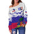 Haiti Happy Independence Day Women Off Shoulder Sweater - LT2