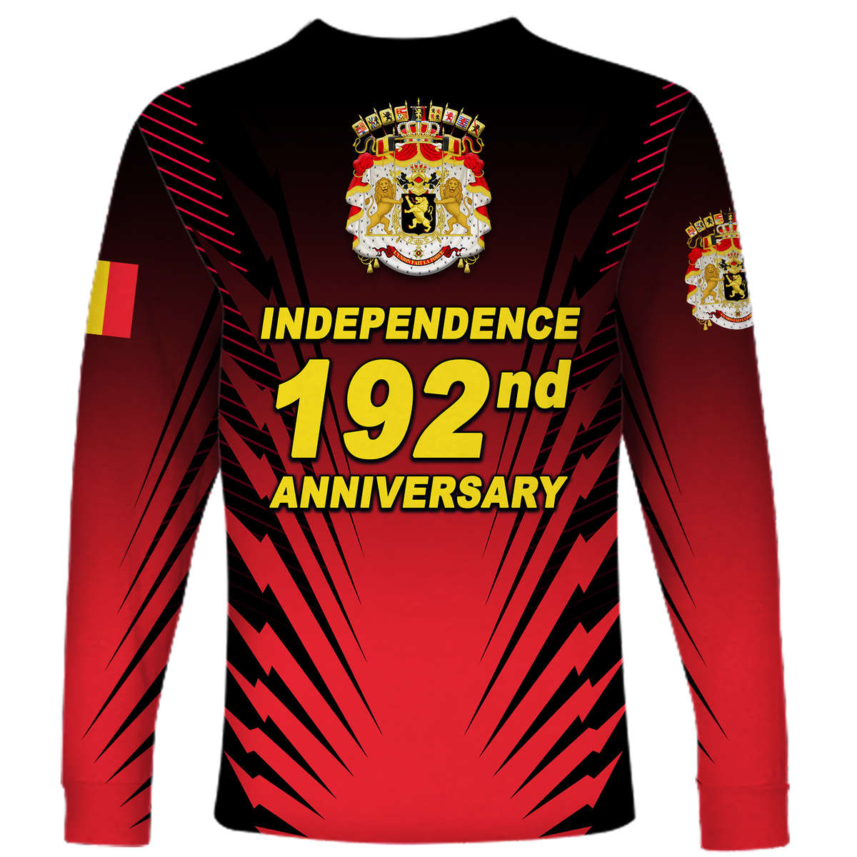 Belgium Independence Day Coat Of Arms Women Long Sleeve Shirt LT12 - Wonder Print Shop