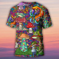 Hippie Mushroom Peace Lover T Shirt - Wonder Print Shop