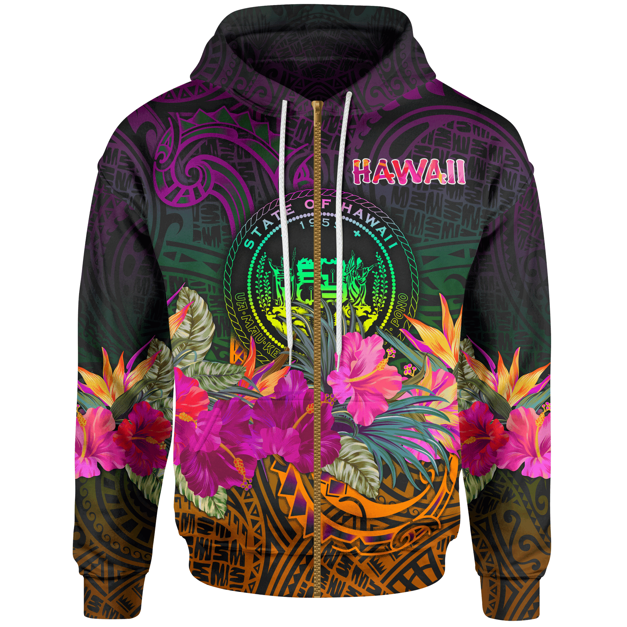 polynesian-hawaii-zip-up-hoodie-summer-hibiscus
