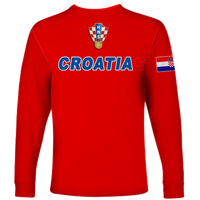 Croatia Football 2022 Checkerboard Long Sleeve Shirt - LT12 - Wonder Print Shop