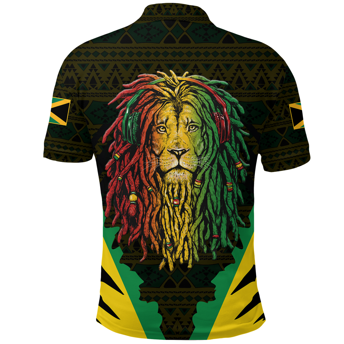 Jamaica Rastafarian Lion Pride Polo Shirt LT12 - Wonder Print Shop
