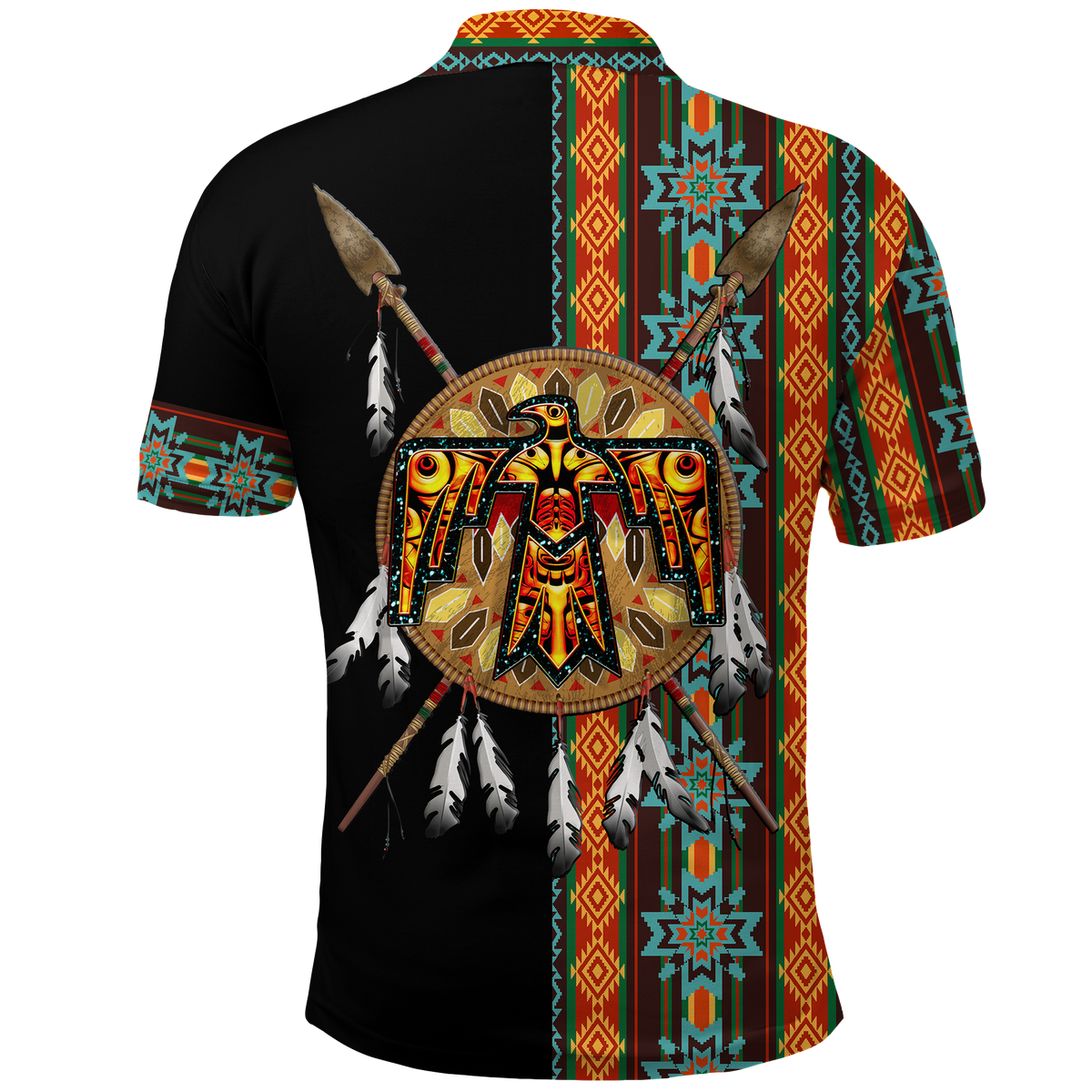 Native American Cherokee Thunderbird Heritage Polo Shirt LT12 - Wonder Print Shop