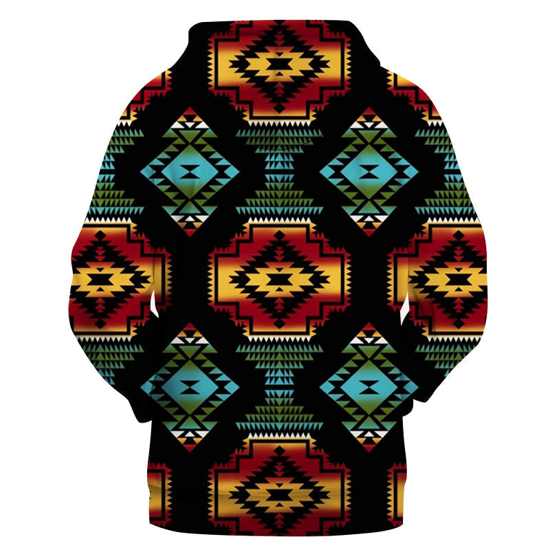 Native American Patterns Black Red 3D Hoodies LT10 - Wonder Print Shop