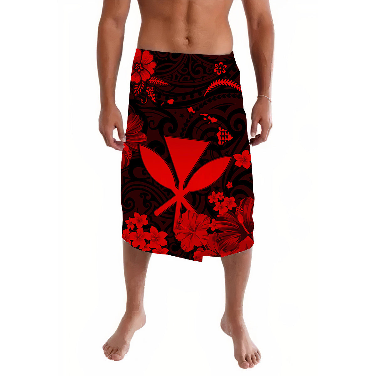 Hawaii Lavalava Polynesia Red Kanaka Maoli LT13 - Wonder Print Shop