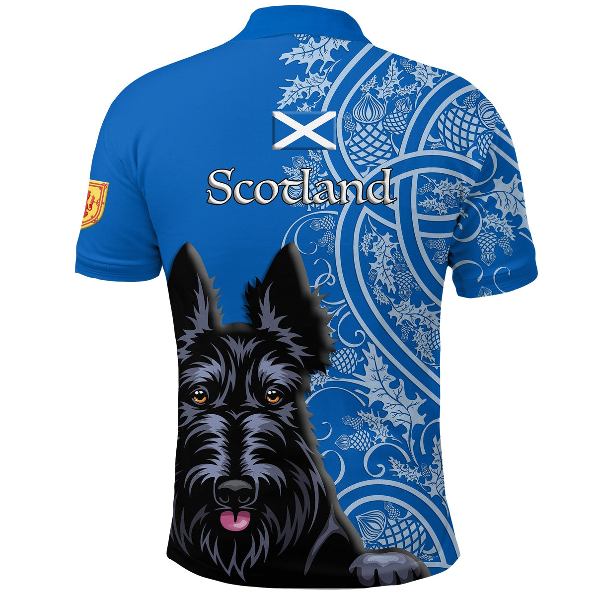 Scottish Terrier With Thistle Polo Shirt LT12 - Wonder Print Shop